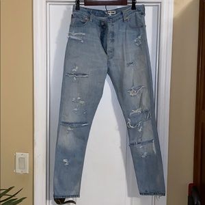 Redone Levi’s ultra high waisted Levi’s